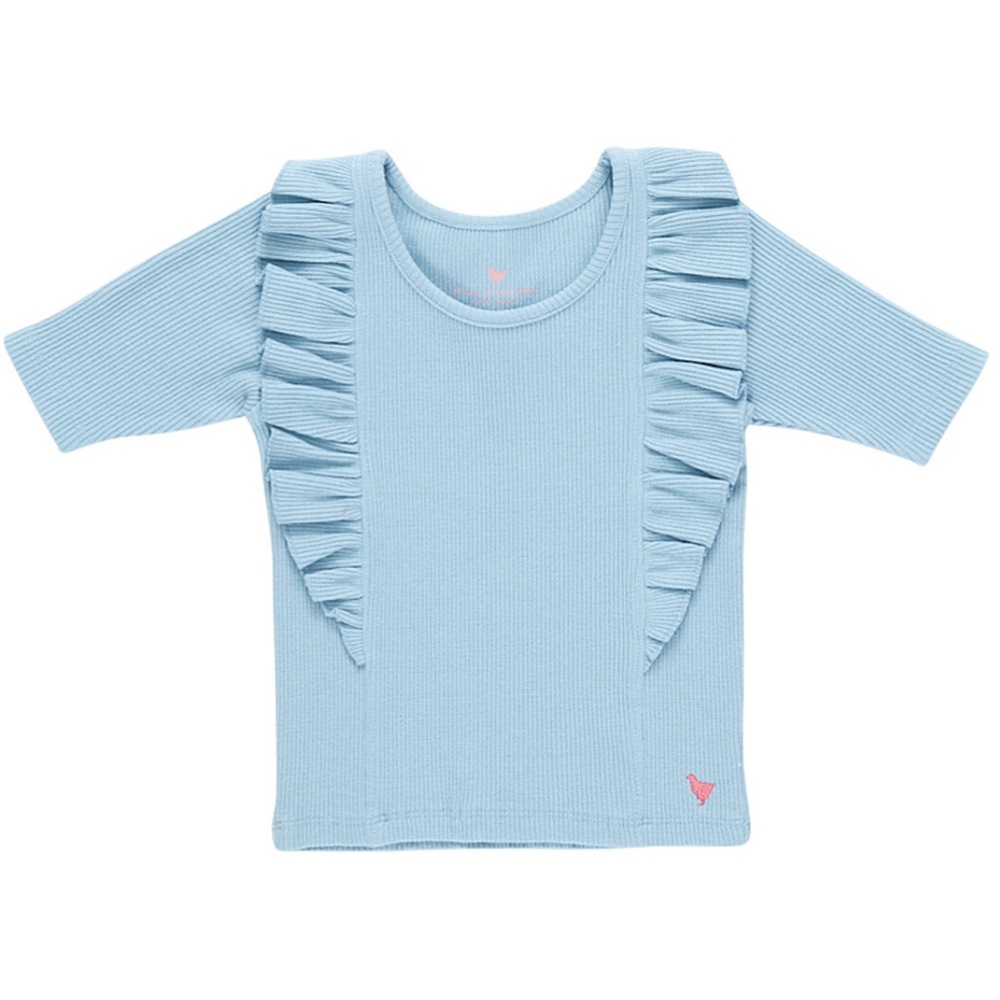 Pink Chicken Organic Ruffle Ribbed Top & Leggings 2T